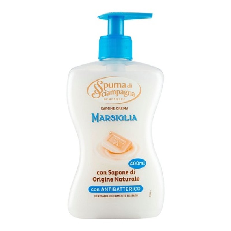 Spuma di Sciampagna Marsiglia Neutral pH Natural Antibacterial Liquid Soap 13.53 Fluid Ounces (400ml)