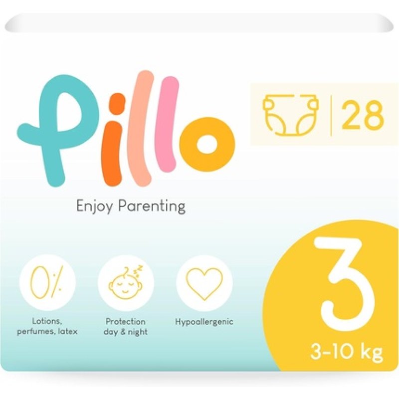 Pillo Baby Nappy Size 3 Midi 6-10 Kg / 13-22 Lbs
