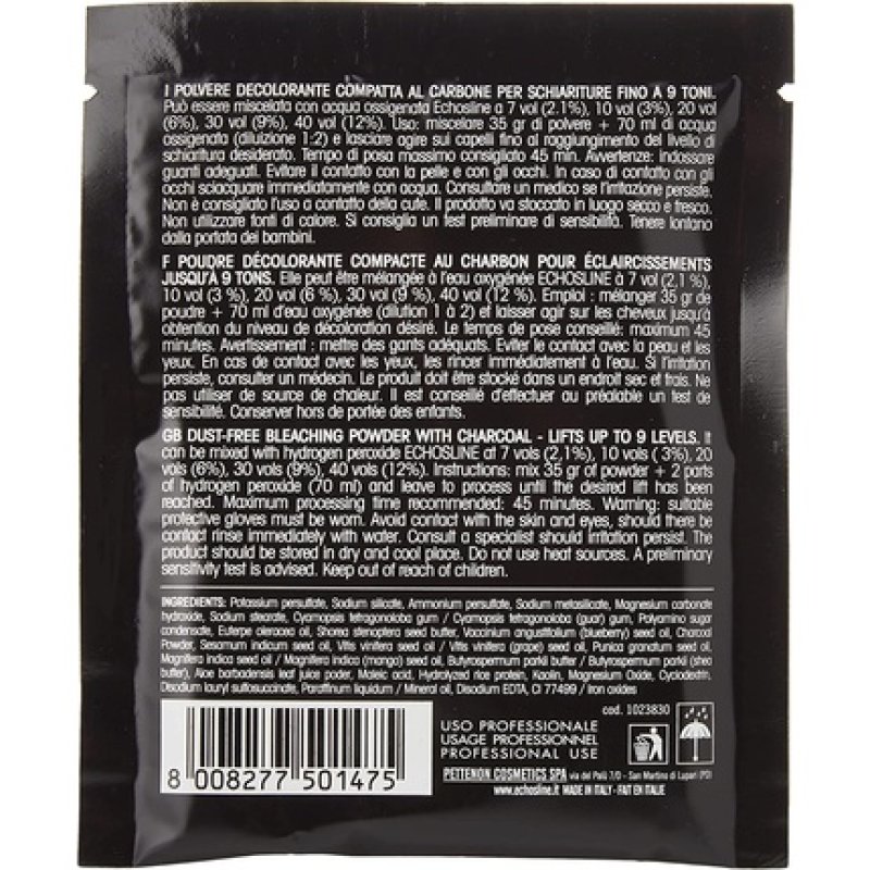 ECHOSLINE KARBON 9 9 Tone Coal Bleaching Powder 35g