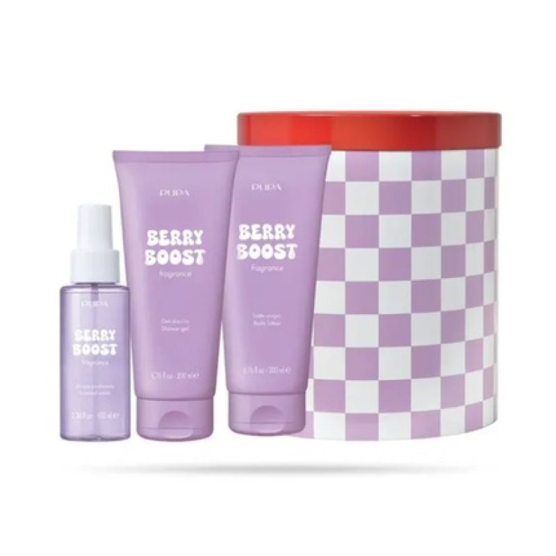 Pupa 2024 Happybox Kit 4 Shower Cream Body Lotion Water - Berry Boost
