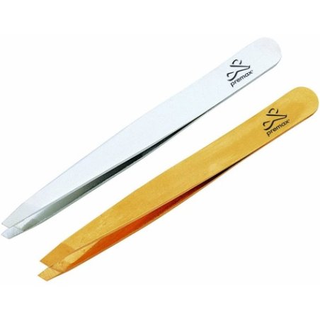 Optima 3.5 inch Elegant Matt Finish Stainless Steel Slant Tip Tweezers