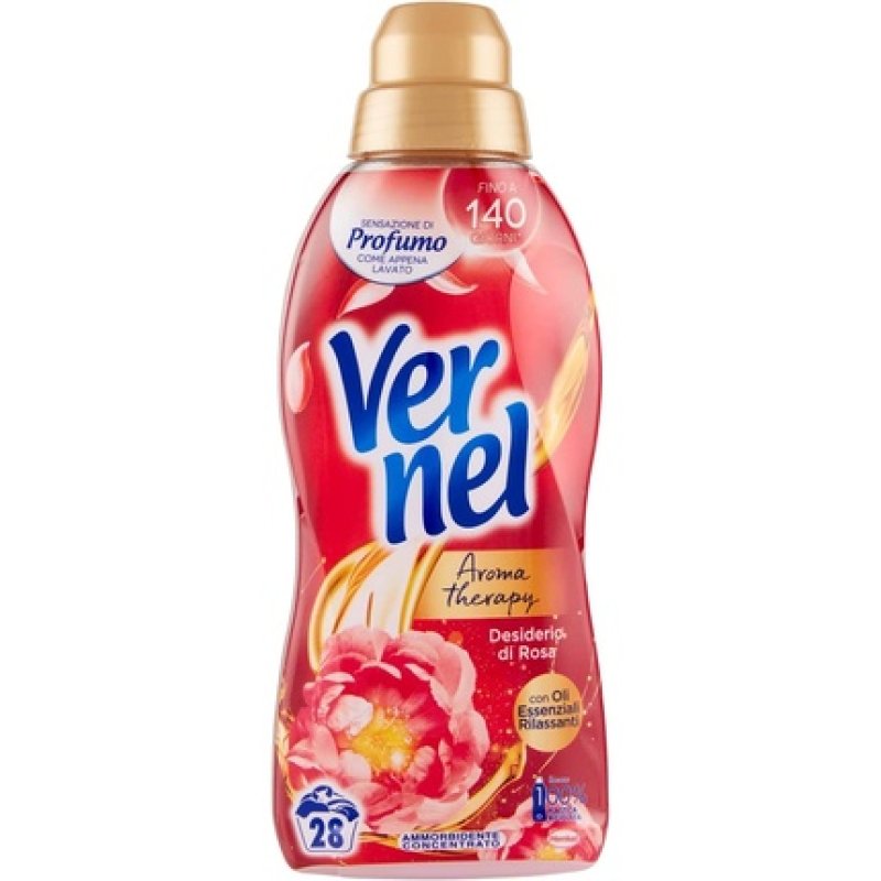 Vernel Aromatherapy Fabric Softener 700ml - 28 Washes Ginger and Rose Oil Scent