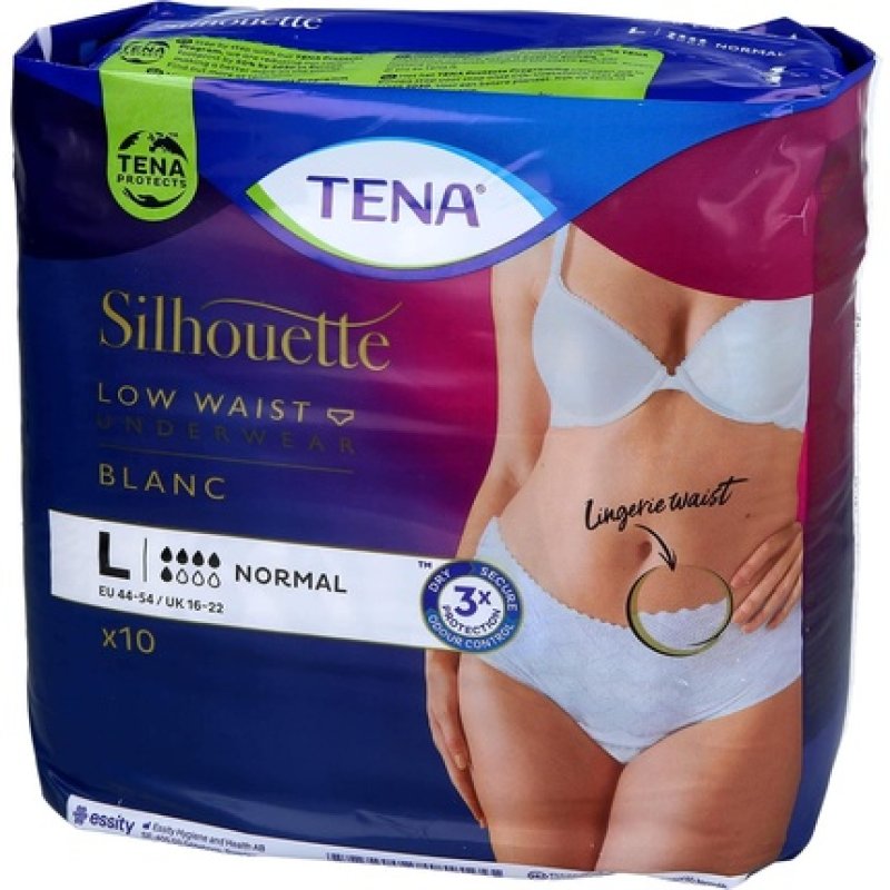 Tena Lady Pants Discreet Triple Protection Female Absorbent Underwear - L
