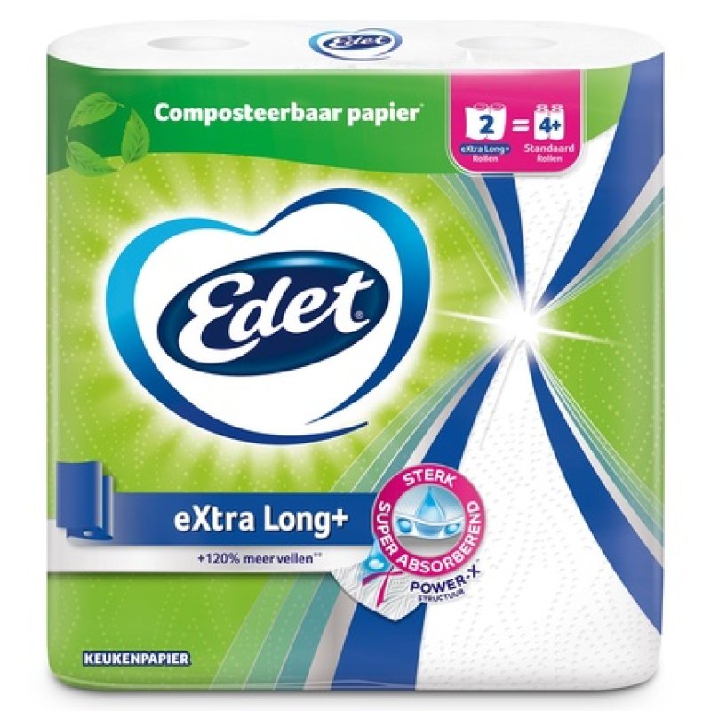 Edet Kitchen Rolls Extra Long - 2 Rolls