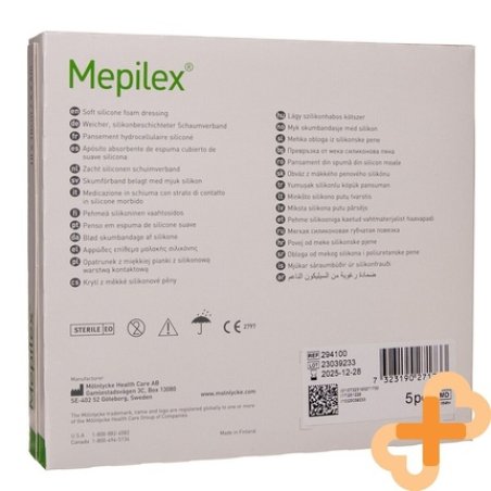 Mhc Mepilex Bandage 10x10cm for Scars Sterile 5 Pieces Self-Adherent Soft