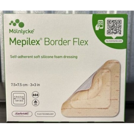 Molnlycke Mepilex Border Flex Silicone Foam Dressing 3x3 - Box of 5