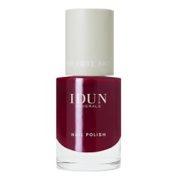 IDUN Minerals Nail Polish Infused with Vitamins and Sweet Almond Oil 0.37 Oz Jaspis Dark Red