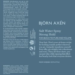 Björn Axén Salt Water Spray Beach Texture and Volume 5.07 oz