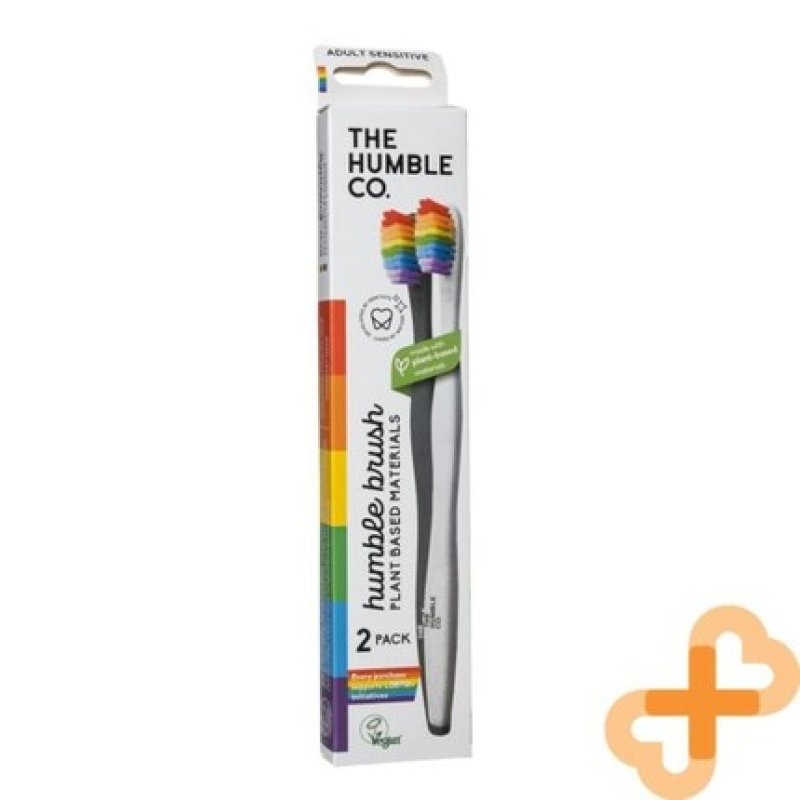 Humble Brush Proud Organic Toothbrush with Soft Nylon Bristles - Pack of 2