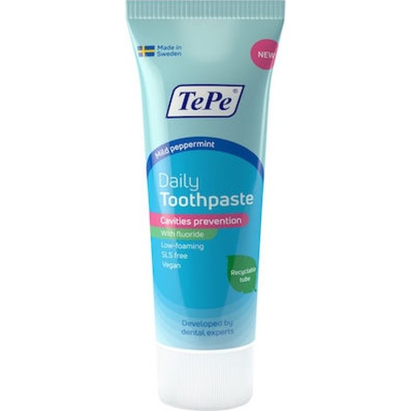 Tepe Daily Toothpaste With Fluoride And Mint Flavor 75ml