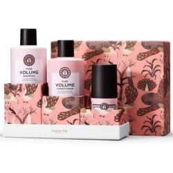 Maria Nila Pure Volume Gift Box Shampoo, Conditioner & Cream Heat Spray