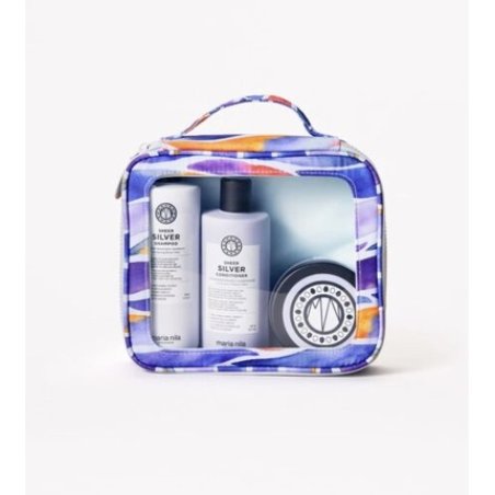 Maria Nila Sheer Silver Beauty Bag