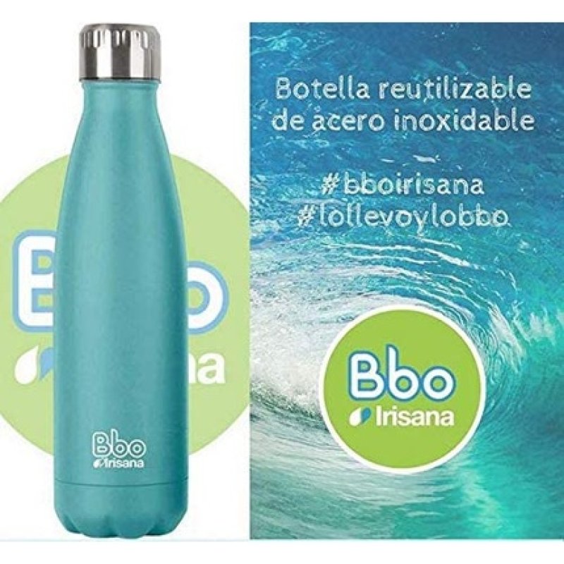 Irisana Bbo Thermos Bottle With Bag 350 Ml Turquoise