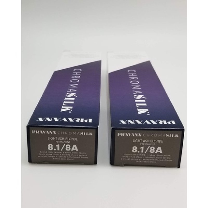 PRAVANA ChromaSilk Creme Hair Color with Silk & Keratin Protein 8.1 Light Ash Blonde