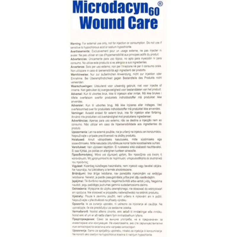 Microdacyn60 Wound Irrigation Solution