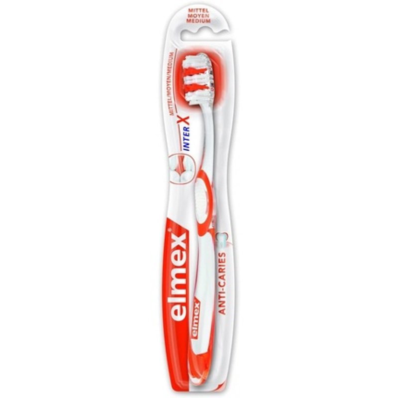 Elmex Protection Cavities Toothbrush Interx Medium Orange-Red