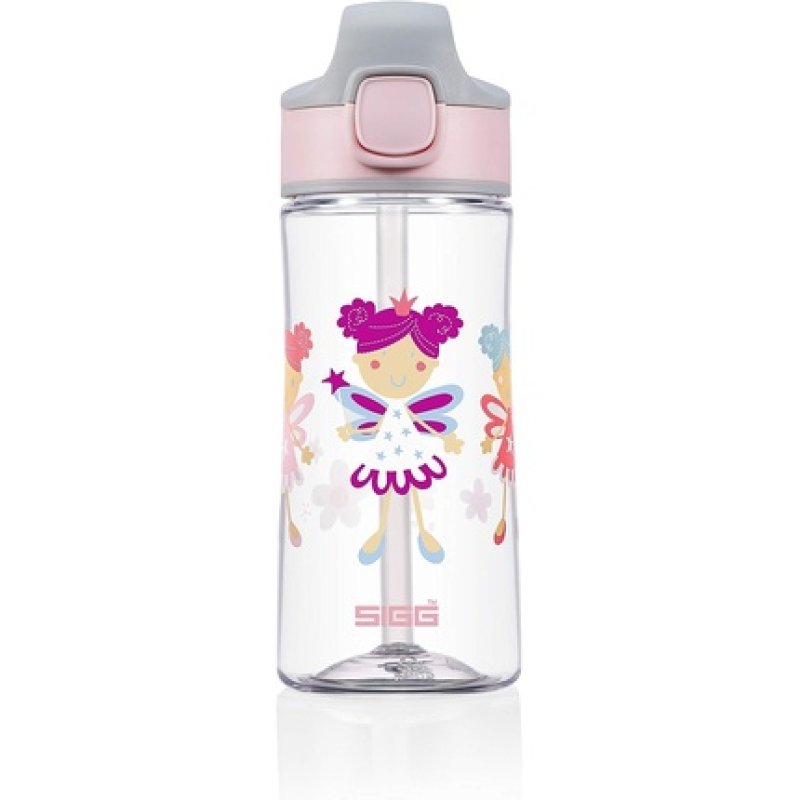 SIGG Miracle Fairy Friend Utilisation quotidienne 450 ml Tritan Gris, Rose, Transparent