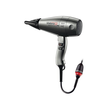 Valera Swiss Silent Jet 8600 Professional Ionic Hair Dryer for Quiet and Fast Drying 2400 Watts Silver Gray