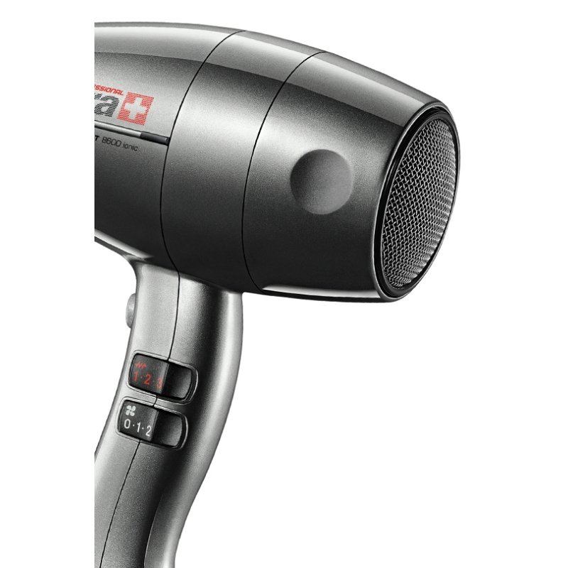 Valera Swiss Silent Jet 8600 Professional Ionic Hair Dryer for Quiet and Fast Drying 2400 Watts Silver Gray
