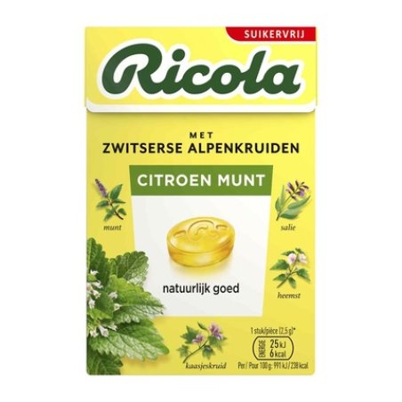Ricola Lemon Mint Sugar-Free Pastilles