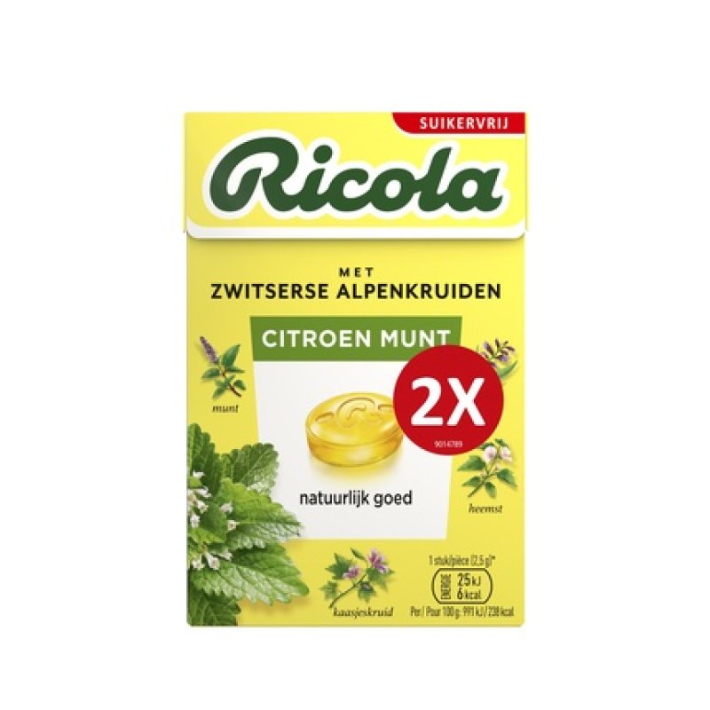 Ricola Duo Lemon Mint Sugar-Free Pastilles