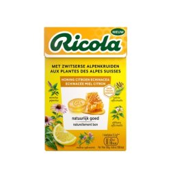 Ricola Honey Lemon Echinacea Pastilles - Soothing Herbal Candy