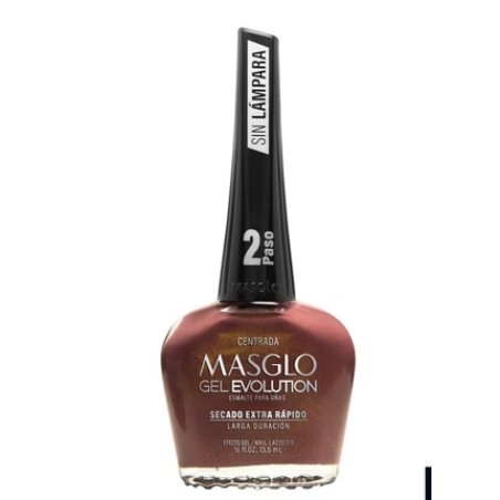 MASGLO GEL EVOLUTION Nail Polish Gel Effect No UV Led Lamp Required Lasts up to 12 Days 1 Piece Centered Color