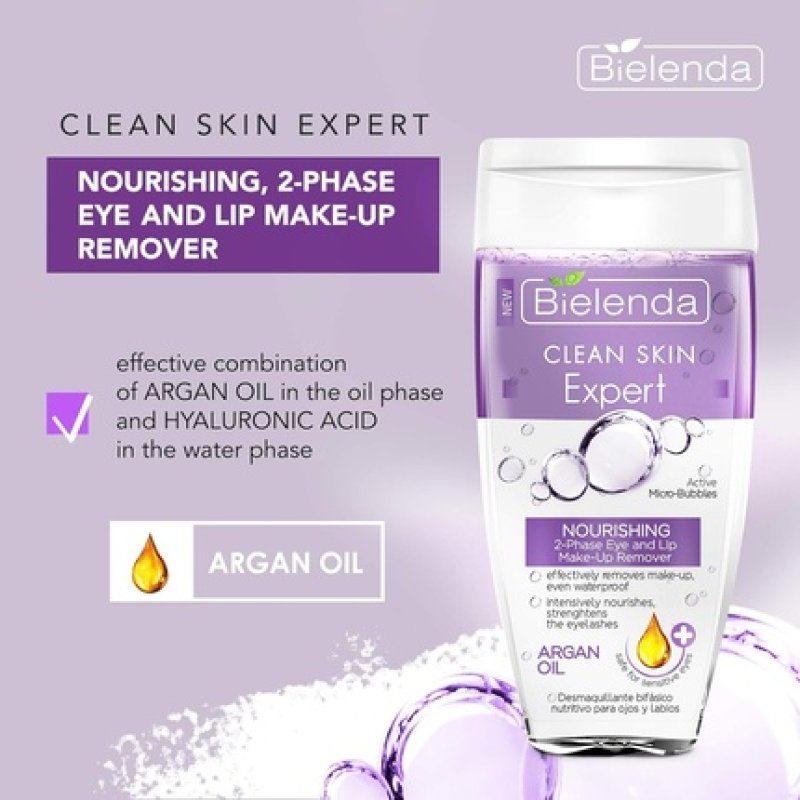 Bielenda Clean Skin Expert Nourishing 2-Phase Eye and Lip Make-Up Remover