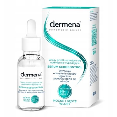 Dermena Supported By Science Sebocontrol Serum For Oily And Excessively Shedding Hair 50 Ml