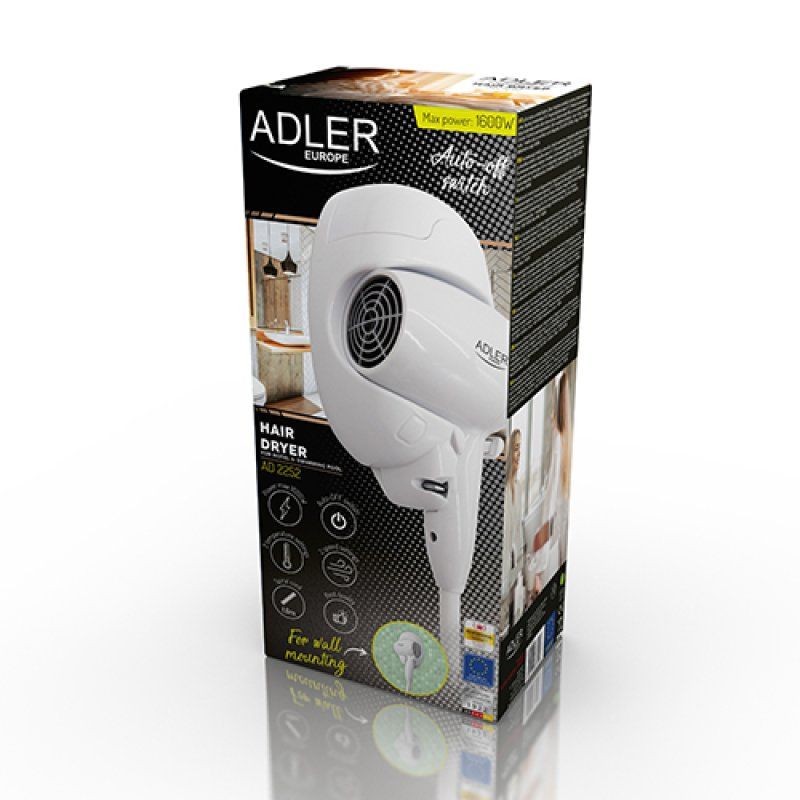 Adler AD 2252 hair dryer 1600 W White