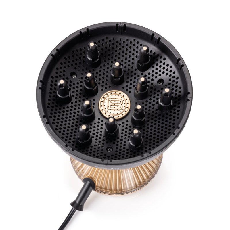 Bellissima Diffon Supreme Ceramic Technology & ArganOil Hot Air Diffuser for Curly Hair with 12 Fingers 2 Speeds 3