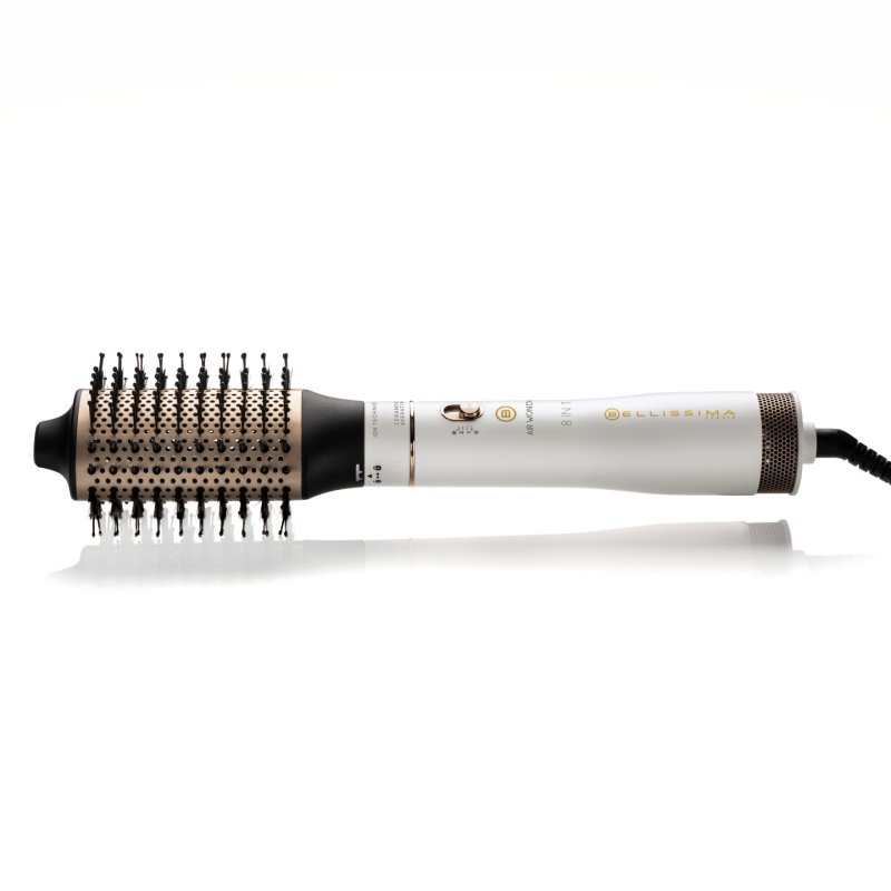 Bellissima Air Wonder Hot Air Brush with Ion Technology and Ceramic-Keratin Coated Brushes - 8 Accessories, 1000W