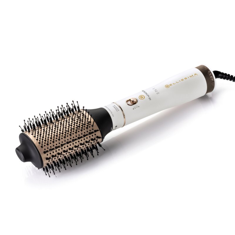 Bellissima Air Wonder Hot Air Brush with Ion Technology and Ceramic-Keratin Coated Brushes - 8 Accessories, 1000W