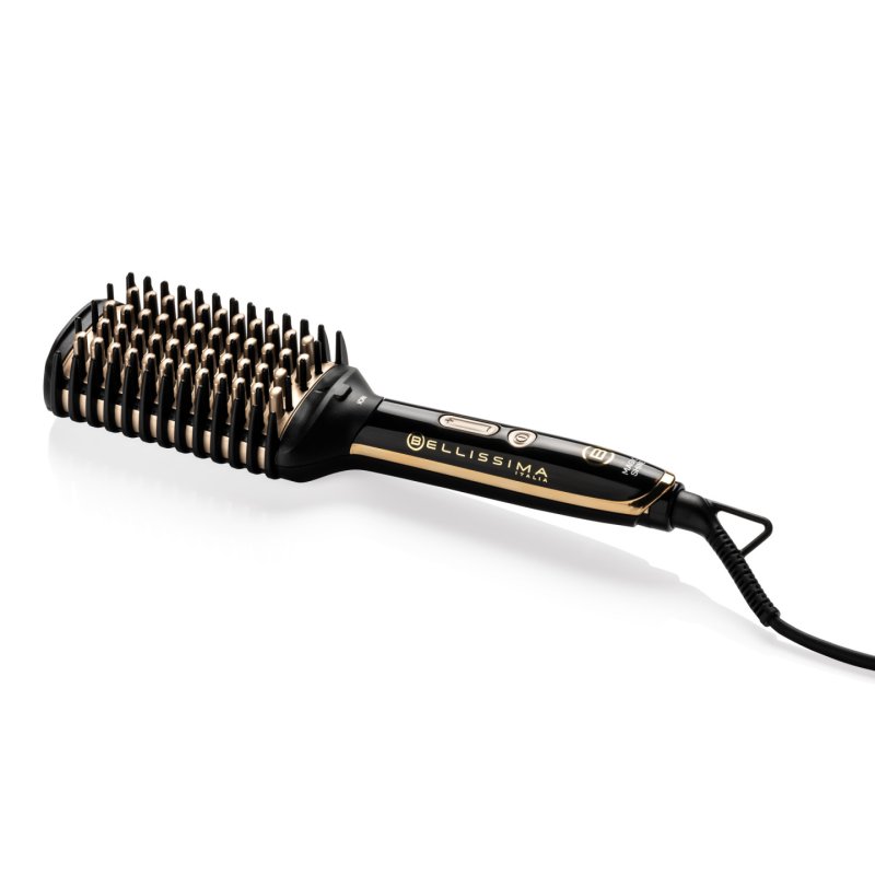 Bellissima Magic Shine Brosse à lisser À chaleur Noir, Or 73 W 1,8 m