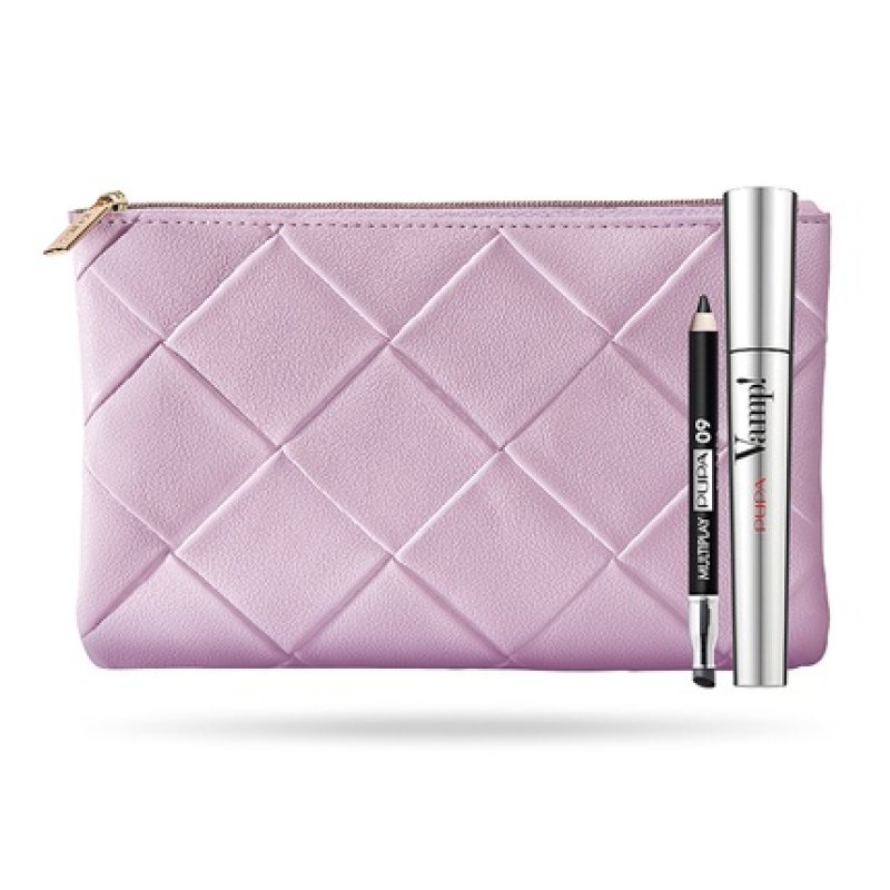 Pupa Vamp Paraben-Free Extra Volume Mascara And Multiplay Double-Ended Eyeshadow Kajal Eyeliner Set - 100 Black 9 Ml,