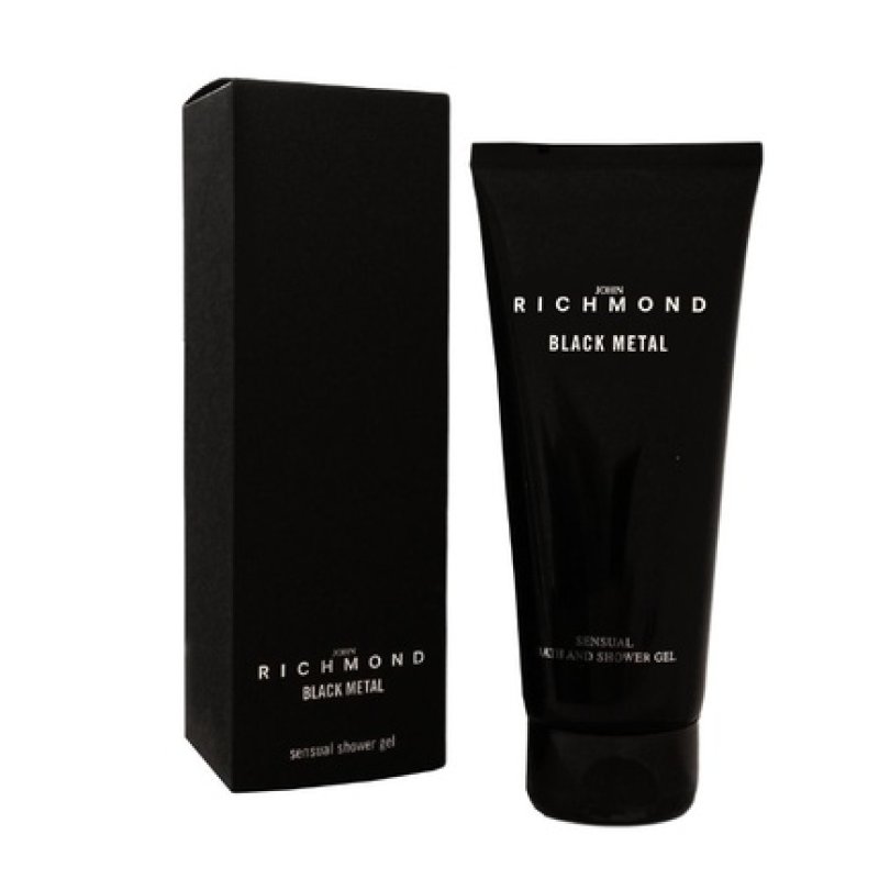 John Richmond Black Metal Natural Cleansing Shower Gel - 200 Ml