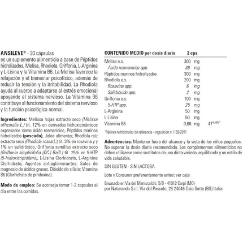 Naturando Ansileve 30 Capsules