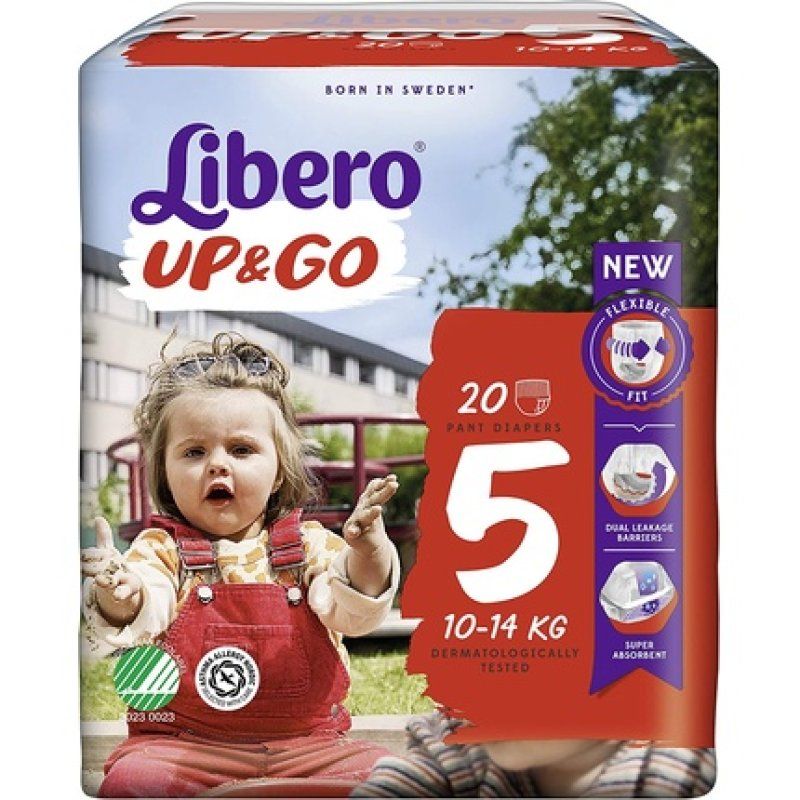 Libero Up&Go 5 Pull-Up Baby Nappies - 10-14kg 1 Pack Of 20 20 Count Pack Of