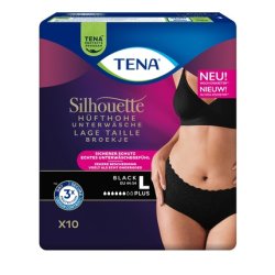 Tena Lady Silhouette Plus Large Size L Black - Comfortable And Discreet Incontinence Protection
