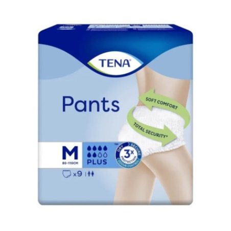 Tena Pants Protect Plus Incontinence Pants Size M - Pack of 9