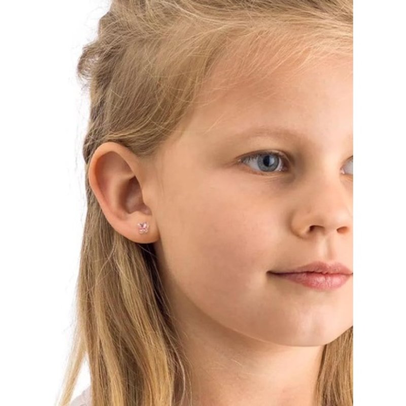 Blomdahl Nickel Free Medical Plastic 5mm Butterfly Stud Earrings