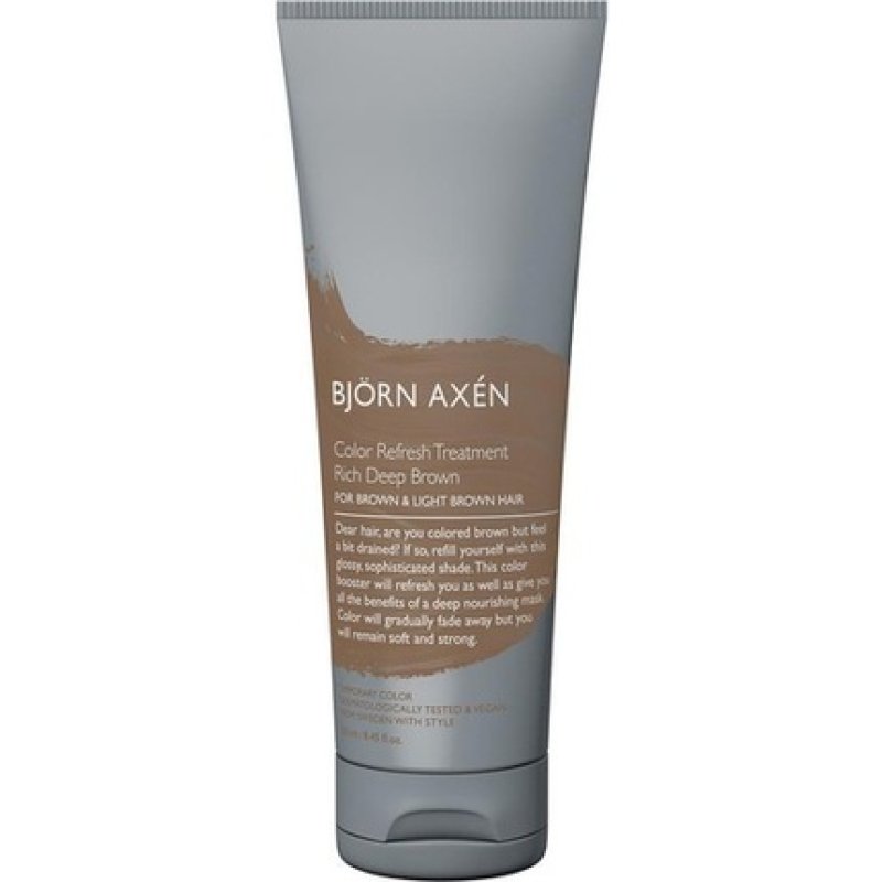 Björn Axén Color Refresh Treatment Hair Color Mask for Medium Brown to Dark Hair 8.45oz Deep Rich Brown