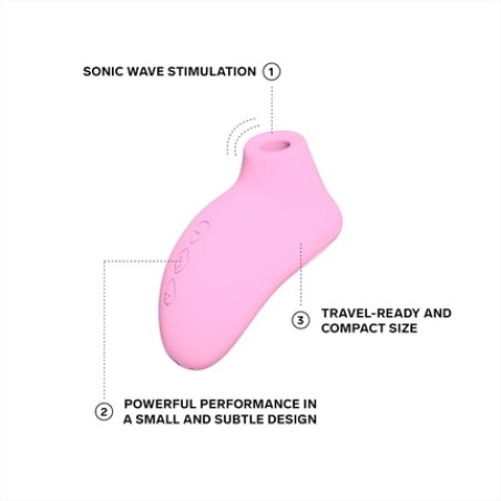 LELO SONA 2 Travel Mini Vibrator for Women with 12 Pleasure Settings and Sonic Wave Technology Pink