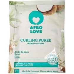 Afro Love Curling Puree 450g Curl Defining Cream with Coconut Oil, Shea Butter and Aloe Vera - Silicone and Paraben Free