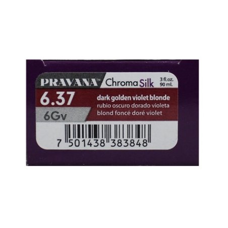 Pravana ChromaSilk Creme Hair Color 6.37 Dark Golden Violet Blonde 3oz
