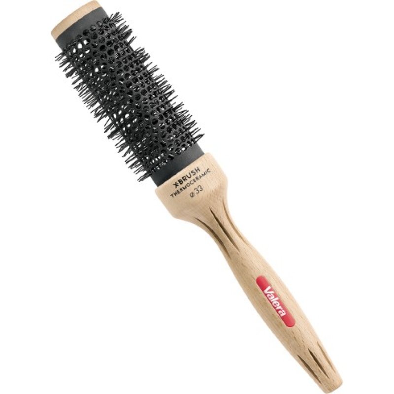 Valera X-BRUSH THERMOCERAMIC 33mm Round Brush Beechwood Handle Swiss TOP-Price