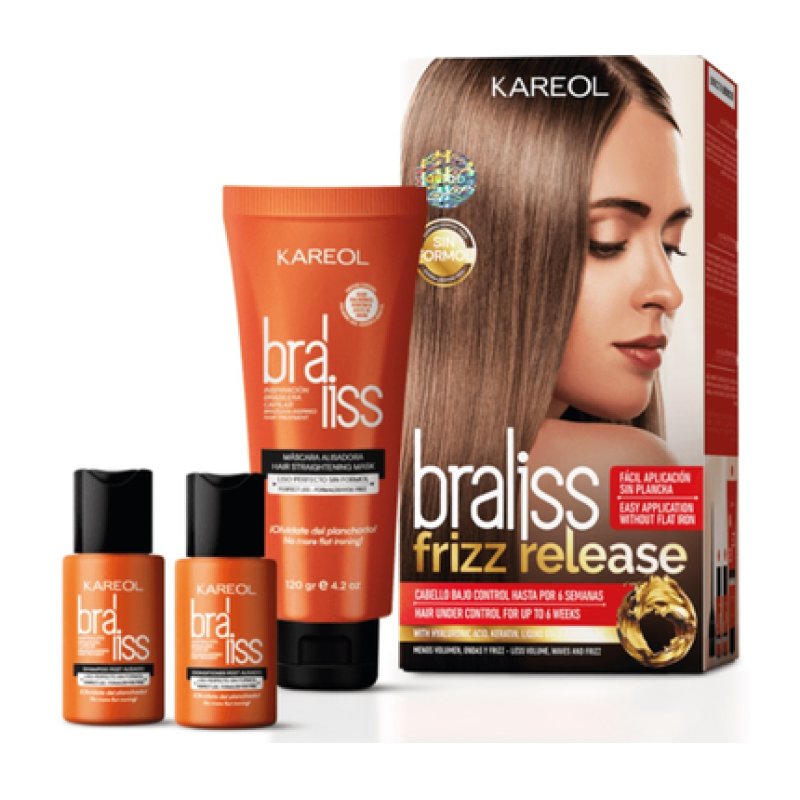 Kareol Braliss Frizz Release Straightening Kit For Curly And Voluminous Hair