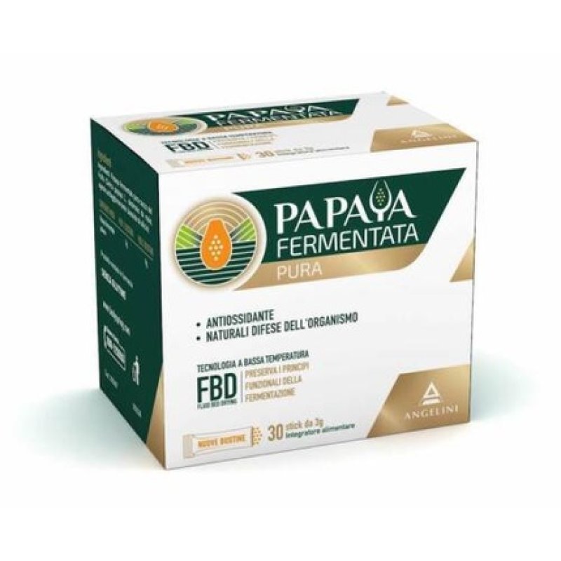 Angelini Fermented Pure Papaya Dietary Supplement 30 Sticks 3g