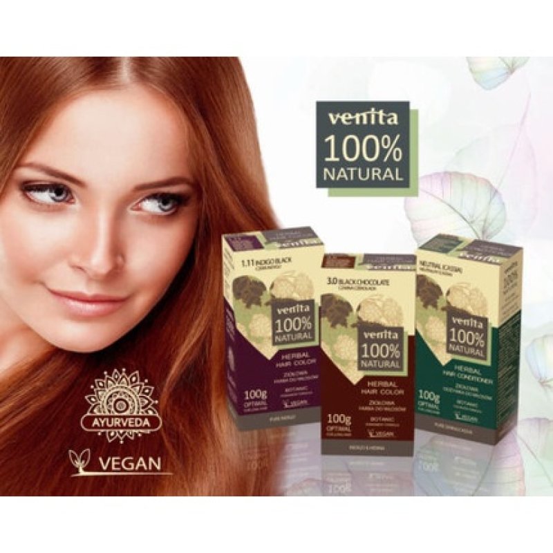 Venita Vegan Herbal Hair Dyes 100% Natural Ayurveda 50g