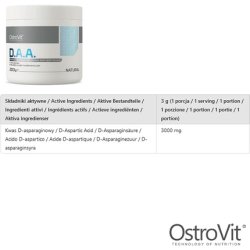 Ostrovit Nutrition D-Aspartic Acid 200g Testosterone Booster